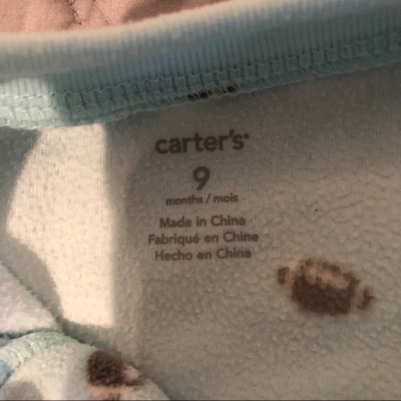Set of 2 Carter’s Fleece Sleepers- 9mo - Picture 3 of 3